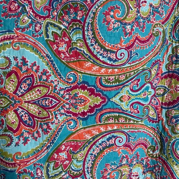 New Lake Boho Moroccan Bedspread Quilt Sham Set Reversible Coverlet Size Queen - Picture 6 of 14